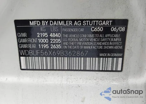 2009 Mercedes-Benz E 350 from USA, damaged, VIN WDBUF56X69B362867